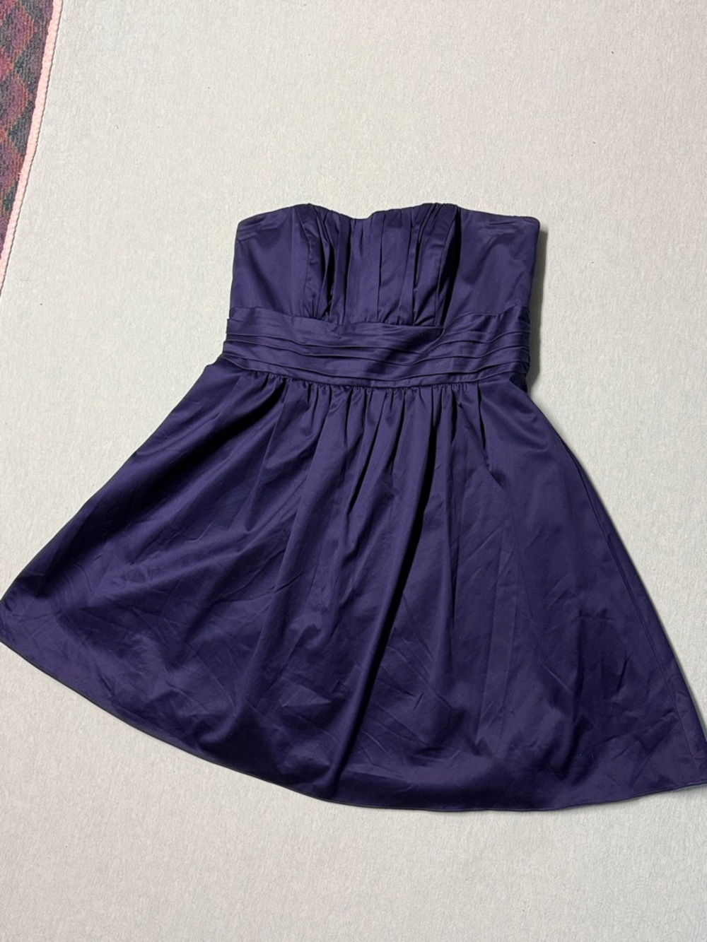 David’s Bridal strapless Marine Blue Bridesmaid Cocktail Dress Sz 16 Style 83312